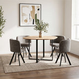 Gastein 1+4 Dining Set - Natural Oak/Grey | 811600100397