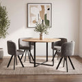 Gastein 1+4 Dining Set - Natural Oak/Grey | 811600100397