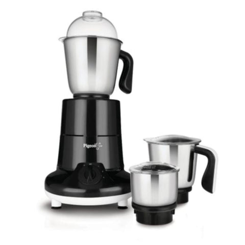 PIGEON | Especial Black & Grey Mixer Grinder 750W  with 3 Jars BS Plug | PIG-14075-E