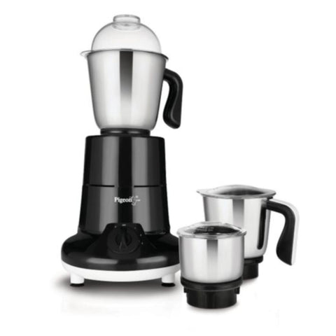 PIGEON | Especial Black & Grey Mixer Grinder 750W  with 3 Jars BS Plug | PIG-14075-E