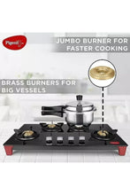 PIGEON | Infinity-Auto 4 Burner Glass Gas Stove Black | PGN103HHL00069