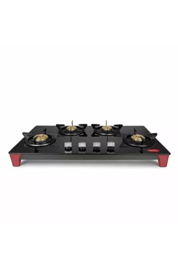 PIGEON | Infinity-Auto 4 Burner Glass Gas Stove Black | PGN103HHL00069