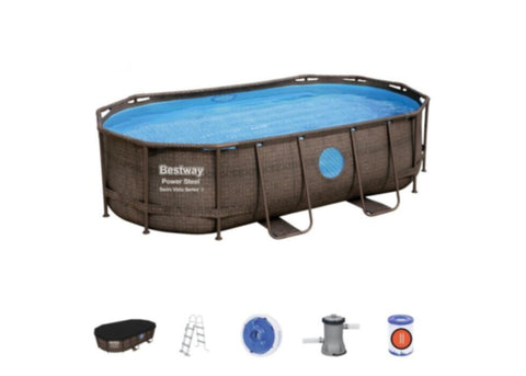 BESTWAY | Piscina Power Steel Swim Vista Series Oval Pool - 427x250x100cm  | 56714