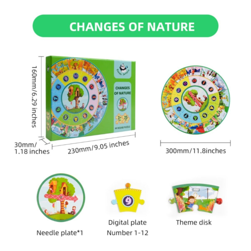 PANDA JUNIOR | My Round Puzzle-Changes Of Nature PJ012-2 | 49700385