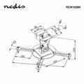 NEDIS | Projector Ceiling Mount Full Motion 10 kg Black | PJCM100BK