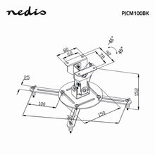 NEDIS | Projector Ceiling Mount Full Motion 10 kg Black | PJCM100BK