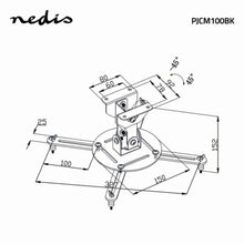NEDIS | Projector Ceiling Mount Full Motion 10 kg Black | PJCM100BK