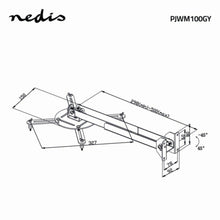 NEDIS | Nedis Projector Wall Mount 360Â° Rotatable Max 10kg Grey | PJWM100GY