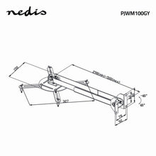 NEDIS | Nedis Projector Wall Mount 360Â° Rotatable Max 10kg Grey | PJWM100GY