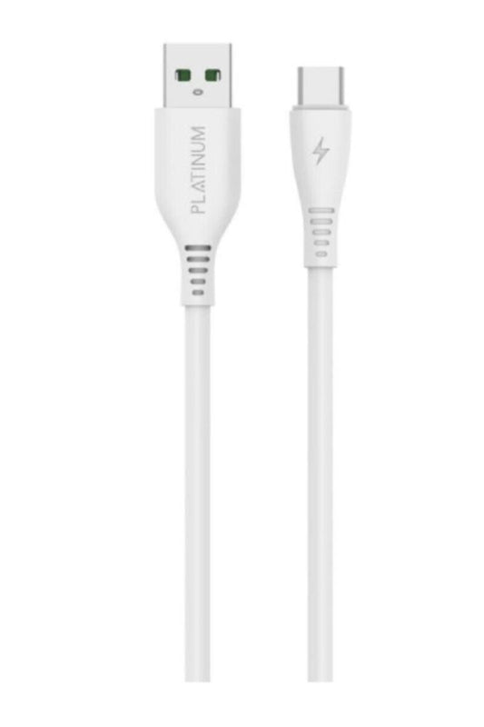 PLATINUM | Flex Series Cable Type-C 3.0A 1M - White | P-CBFLCWH