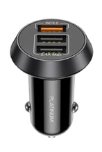 PLATINUM | Smart Series Car Charger Qc + 3In1 Cable - Black | P-BDCLAQ3N1