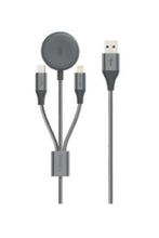 PLATINUM | Super Series Cable 3 in 1 1.5M with Watch Charger Grey | P-CBSUP3N1GR