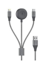 PLATINUM | Super Series Cable 3 in 1 1.5M with Watch Charger Grey | P-CBSUP3N1GR
