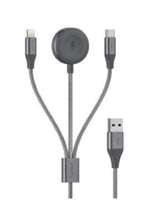 PLATINUM | Super Series Cable 3 in 1 1.5M with Watch Charger Grey | P-CBSUP3N1GR