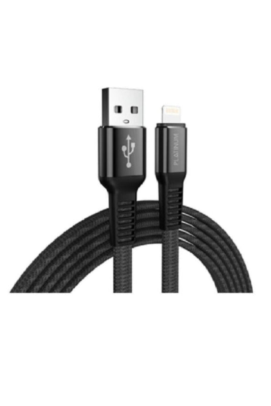 PLATINUM | Tough Series Cable Type-C 2M 2.4A- Black | P-CBTGHC2BK
