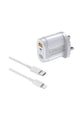 PLATINUM | Vital Series PD Wall Charger + PD Cable C-L - White | P-COMVPDLWH