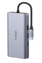 PLATINUM | Vital Series Type-C 9 in 1 Hub Grey | P-OTGVT9N1GR