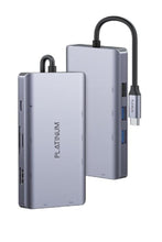 PLATINUM | Vital Series Type-C 9 in 1 Hub Grey | P-OTGVT9N1GR