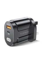 PLATINUM | Vital Series Wall Charger PD 20W+QC3.0 Black | P-CHRVTPDQBK