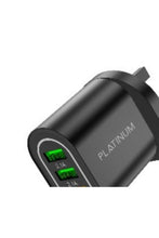 PLATINUM | Vital Series Wall Charger QC + 2 USB 5.1A - Black | P-CHRVTQCUBK