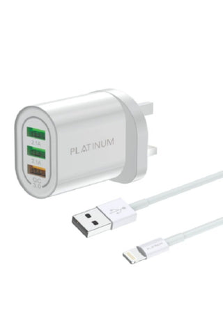 PLATINUM | Vital Series Wall Charger White | P-COMBVTLWH