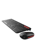 PLATINUM | Wireless Keyboard + Mouse Set 2.4Ghz - Red/Black | P-COWLKBMRB
