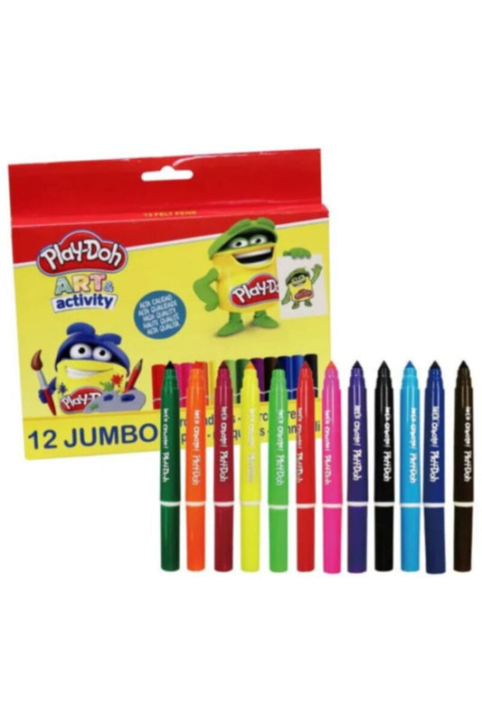 PLAY DOH | 12 Colors Jumbo Felt-Tip Pen 8 mm | 48504282