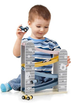 POLARB | Wooden Car Slider with 4 Mini Cars Toy  | 44013