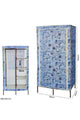 Portable Wardrobe Storage Cabinet Clothes Closet Blue | 539 5 2