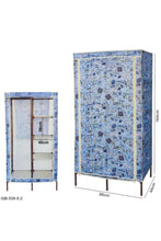 Portable Wardrobe Storage Cabinet Clothes Closet Blue | 539 5 2