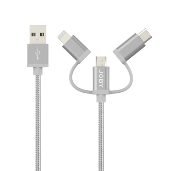 JOBY | Charge and Sync Cable 3-in-1  1.2m Space Grey | JB01818-BWW