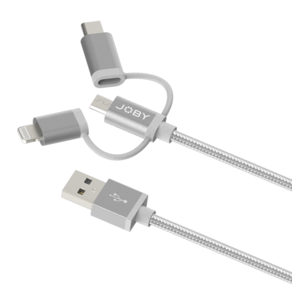 JOBY | Charge and Sync Cable 3-in-1  1.2m Space Grey | JB01818-BWW