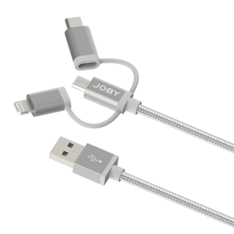 JOBY | Charge and Sync Cable 3-in-1  1.2m Space Grey | JB01818-BWW