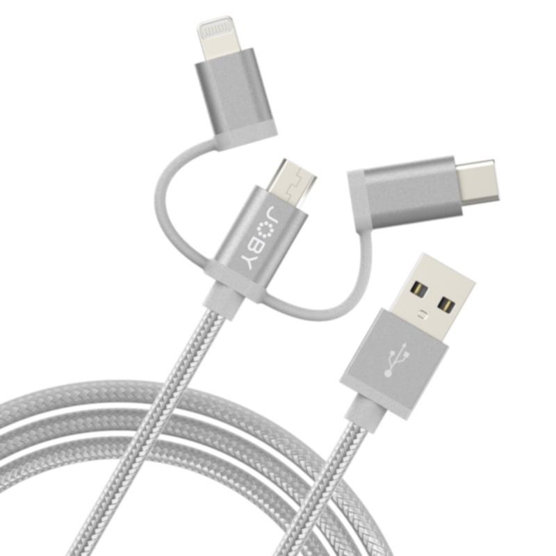 JOBY | Charge and Sync Cable 3-in-1  1.2m Space Grey | JB01818-BWW