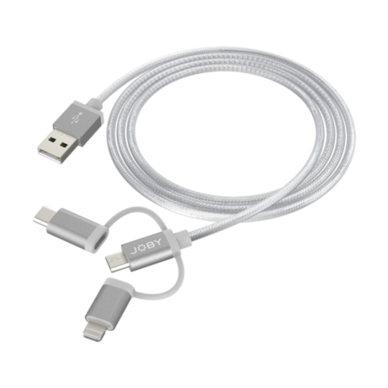 JOBY | Charge and Sync Cable 3-in-1  1.2m Space Grey | JB01818-BWW