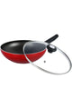 PRESTIGE | Classique Covered Wok, Red, 30 cm | EME103HHL00205