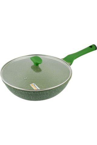 PRESTIGE | Essentials.28 Cm Non-Stick Aluminium Wok Pan With Lid | EME103HHL00646