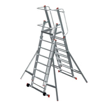 SARAYLI | Double Sliding Foldable Platform Ladder | 8106-C