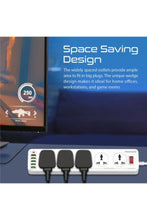 PROMATE | 10 AC Socket Space Efficient Power Strip 20W USB-C Power Delivery Quick Charge 3.0 Port | TE0187965