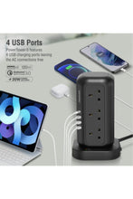 PROMATE | 16-In-1 Multi-Socket Surge Protected Power Tower 1700J Surge Protected 20W Power Delivery | TE0187966