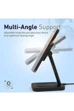 PROMATE | 2-In-1 Wireless Charging Stand With 15W Magneoc Charger & 5W Qi Wireless Charger, Black | TE0181255