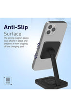 PROMATE | 2-In-1 Wireless Charging Stand With 15W Magneoc Charger & 5W Qi Wireless Charger, Black | TE0181255