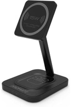 PROMATE | 2-In-1 Wireless Charging Stand With 15W Magneoc Charger & 5W Qi Wireless Charger, Black | TE0181255