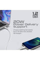 PROMATE | 20W Power Delivery USB-C To Apple Lightning Connector Cable 1.2 Meter Cable Length Black | TE0188753