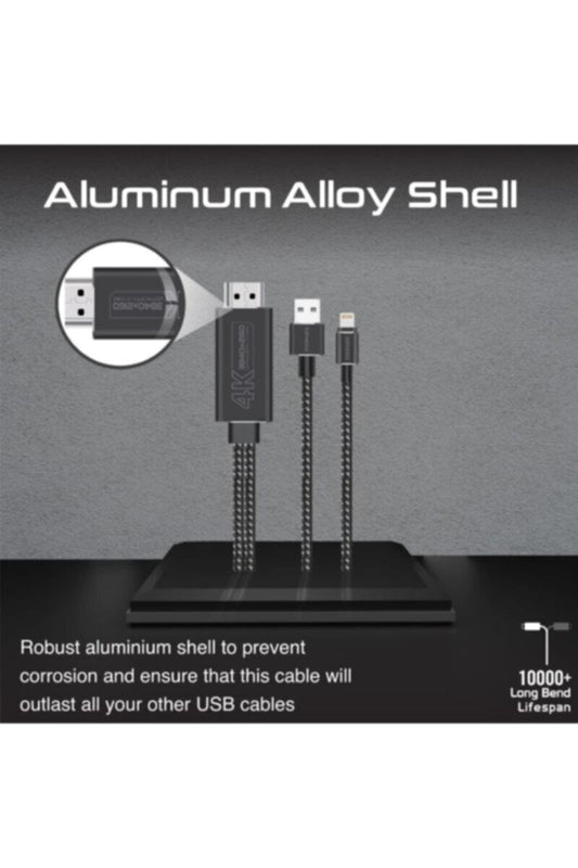 PROMATE | 4K High Definition Lightning Connector To Hdmi Cable 1.8M Length | TE0187960