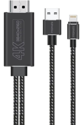 PROMATE | 4K High Definition Lightning Connector To Hdmi Cable 1.8M Length | TE0187960