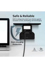 PROMATE | 5-In-1 Wall-Mount Charging Station, 2 Ac Sockets, Stand, Black | TE0167084