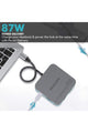 PROMATE | 6 in 1 Type-C Adapter With 1000Mbps RJ45 Ethernet, 87W USB Type-C Power Delivery | TE0138606