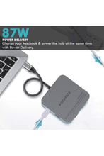 PROMATE | 6 in 1 Type-C Adapter With 1000Mbps RJ45 Ethernet, 87W USB Type-C Power Delivery | TE0138606