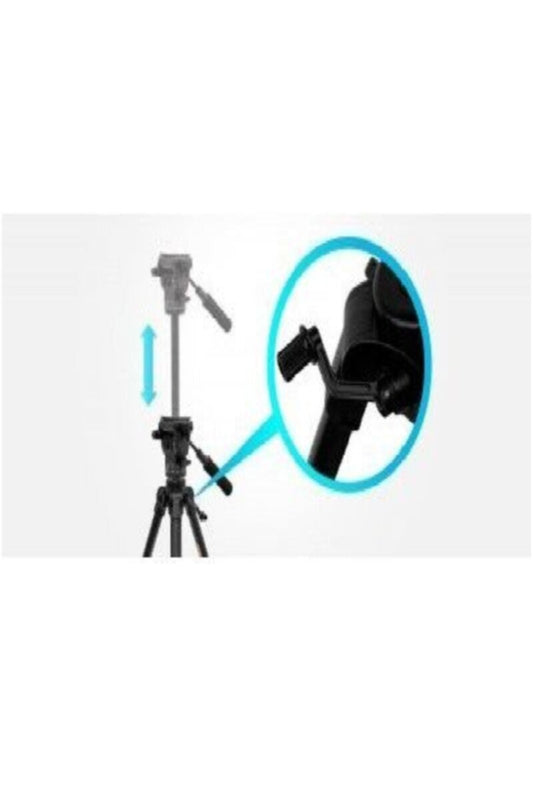 PROMATE | 67-165 cm Extendible Tripod With 3-Way Pan & Tilt Head, 2 Section Telescoping Legs With Flip-Locks | TE0165154